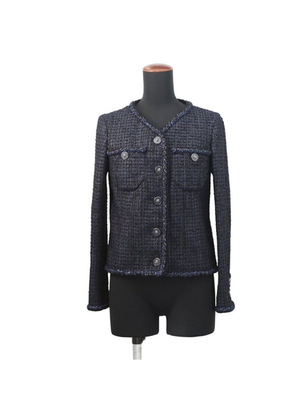 Chanel Jacket Tweed Lion Button 34